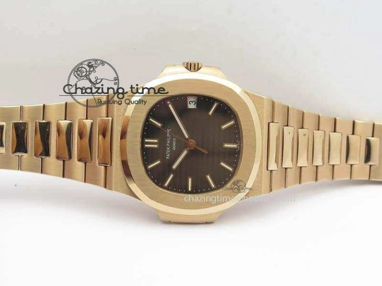 Nautilus Jumbo 5711 RG BP Maker Best Edition Gray Textured Dial On RG Bracelet A324CS Casual 9059