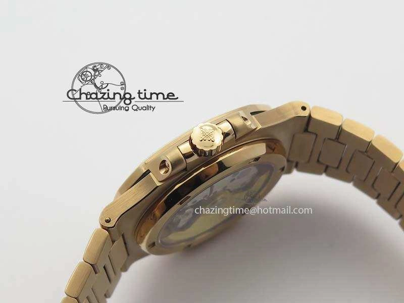 Nautilus Jumbo 5711 RG BP Maker Best Edition White Textured Dial On RG Bracelet A324CS QuickDry 9062