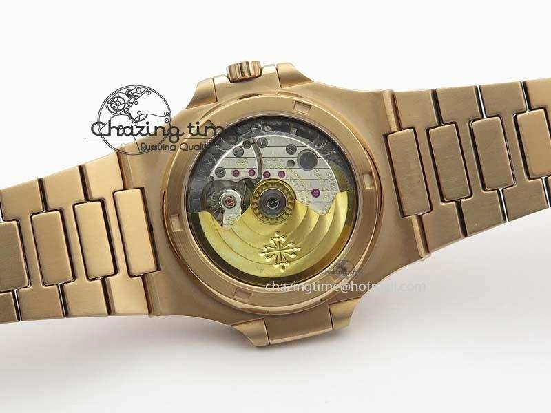 Nautilus Jumbo 5711 RG BP Maker Best Edition White Textured Dial On RG Bracelet A324CS QuickDry 9062