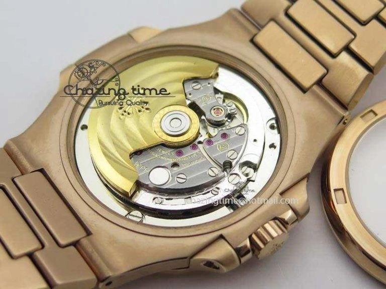 Nautilus Jumbo 5711 RG BP Maker Best Edition White Textured Dial On RG Bracelet A324CS QuickDry 9062