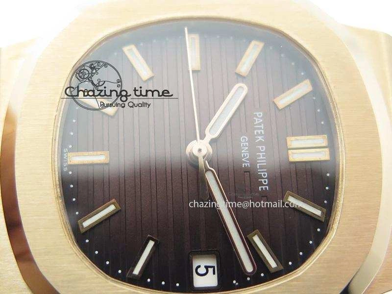 Stylish Nautilus Jumbo 5711 RG BP-Maker V2 Edition Brown Dial On Brown Leather Strap MIYOTA 9015 PP324CS 9103
