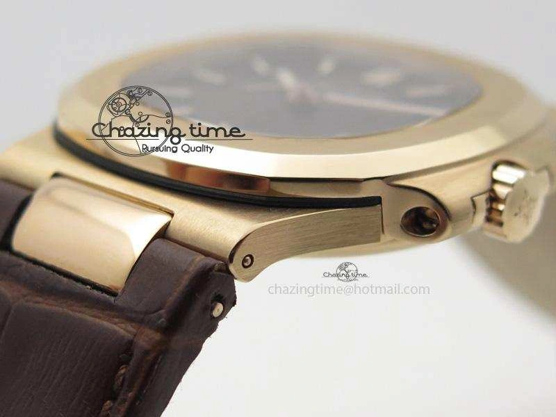Stylish Nautilus Jumbo 5711 RG BP-Maker V2 Edition Brown Dial On Brown Leather Strap MIYOTA 9015 PP324CS 9103