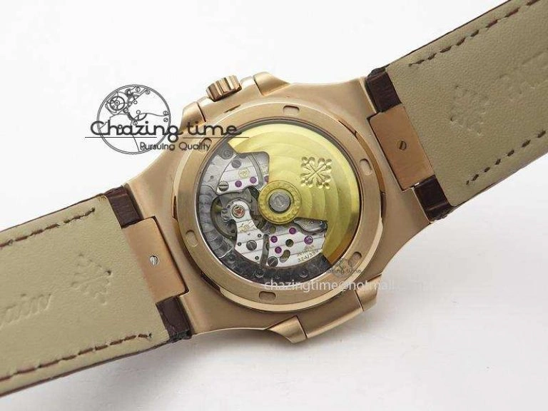 Stylish Nautilus Jumbo 5711 RG BP-Maker V2 Edition Brown Dial On Brown Leather Strap MIYOTA 9015 PP324CS 9103