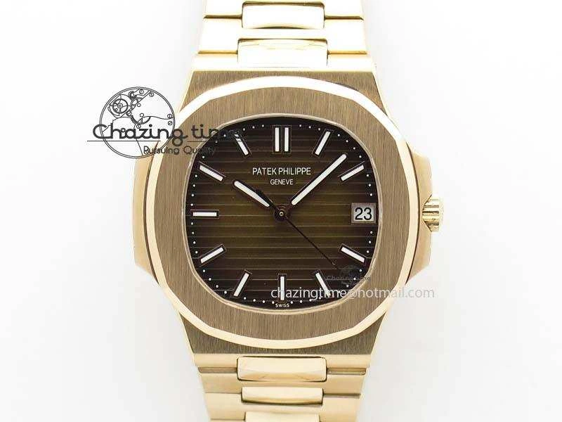 Nautilus Jumbo 5711 RG JJF Best Version Brown Dial On RG Bracelet A324CS ModernLook 9077