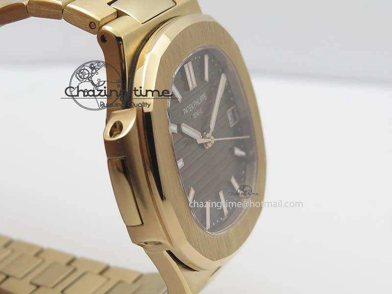 Nautilus Jumbo 5711 RG JJF Best Version Brown Dial On RG Bracelet A324CS ModernLook 9077