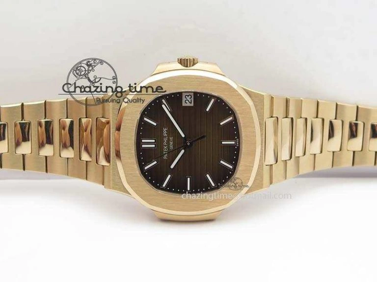 Nautilus Jumbo 5711 RG JJF Best Version Brown Dial On RG Bracelet A324CS ModernLook 9077