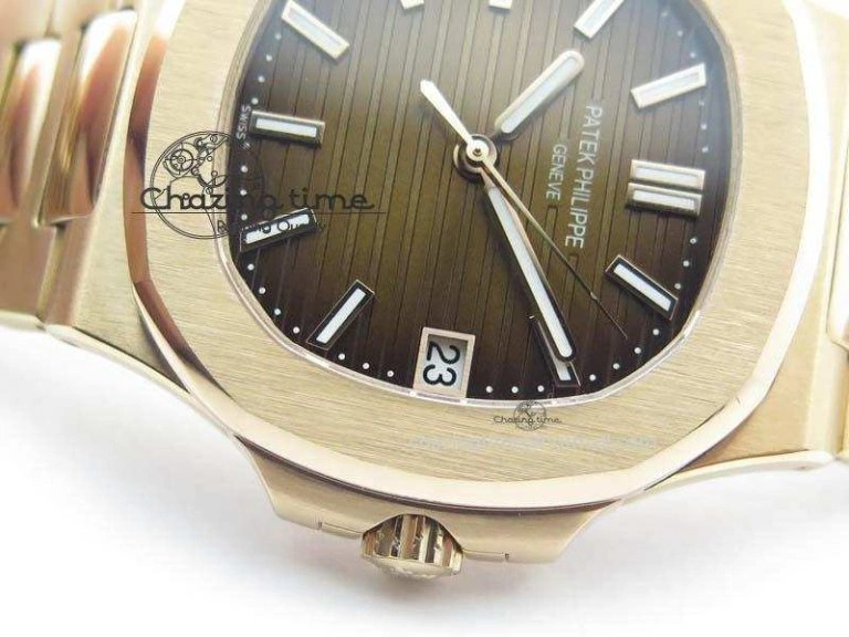 Nautilus Jumbo 5711 RG JJF Best Version Brown Dial On RG Bracelet A324CS ModernLook 9077