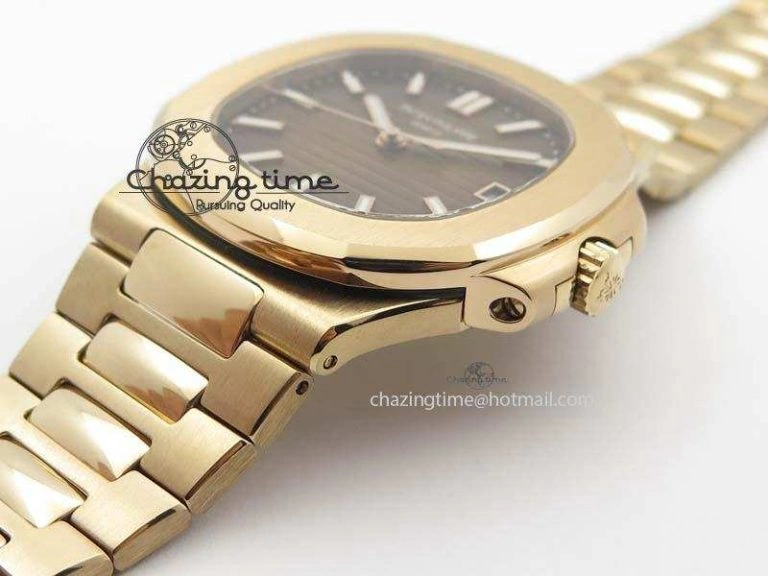Nautilus Jumbo 5711 RG JJF Best Version Brown Dial On RG Bracelet A324CS ModernLook 9077