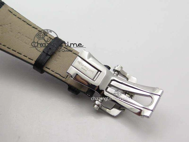 Nautilus Jumbo 5711 SS BP-Maker V2 Edition White Dial On Black Leather Strap MIYOTA 9015 PP324CS Resilient 9098