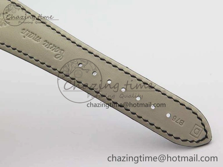 Reliable Nautilus Jumbo 5711 SS Full Paved Diamonds White Dial On Black Croc Leather Strap A 9025
