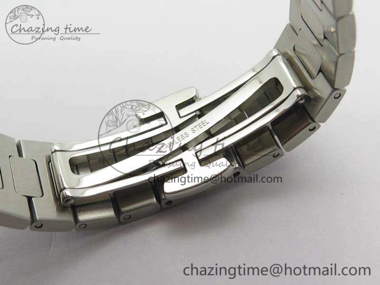 Nautilus Jumbo Ladies 7018 PF 1:1 Best Edition Blue Textured Dial On SS Bracelet A324 Clone Neat 9034