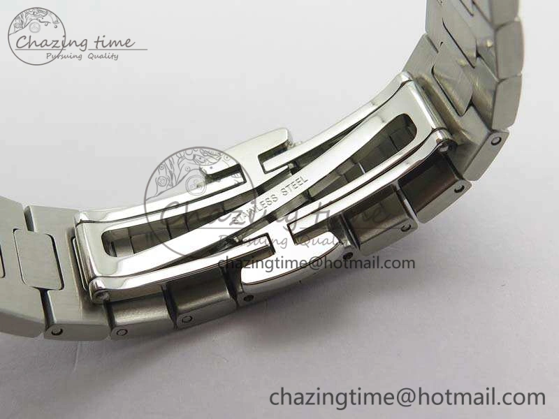 Nautilus Jumbo Ladies 7018 PF 1:1 Best Edition Blue Textured Dial On SS Bracelet A324 Clone Neat 9034