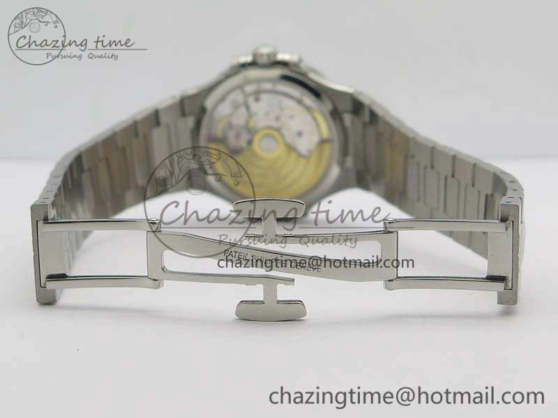 Nautilus Jumbo Ladies 7018 PF 1:1 Best Edition Blue Textured Dial On SS Bracelet A324 Clone Neat 9034