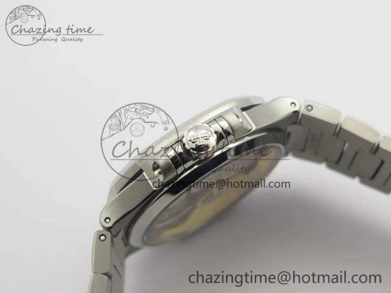 Nautilus Jumbo Ladies 7018 PF 1:1 Best Edition Blue Textured Dial On SS Bracelet A324 Clone Neat 9034