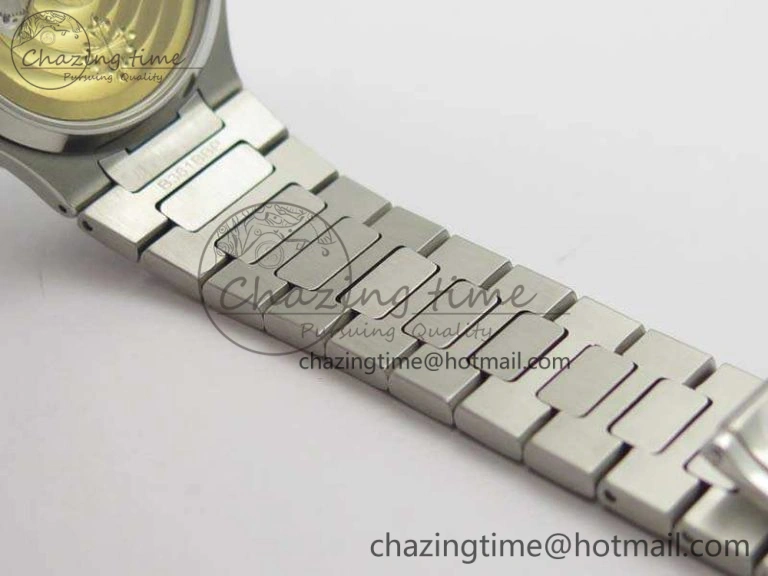 Nautilus Jumbo Ladies 7018 PF 1:1 Best Edition Blue Textured Dial On SS Bracelet A324 Clone Neat 9034
