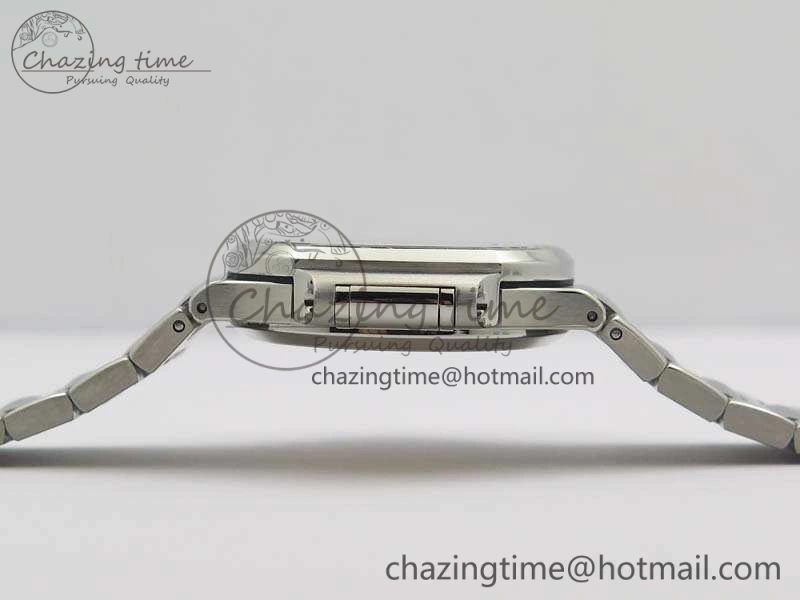 Nautilus Jumbo Ladies 7018 PF 1:1 Best Edition Gray Dial Diam Bezel On SS Bracelet A324 Clone EyeCatching 9031