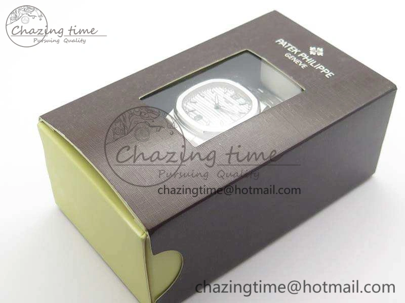 Nautilus Jumbo Ladies 7018 PF 1:1 Best Edition White Textured Dial On SS Bracelet A324 Clone MultiPurpose 9035