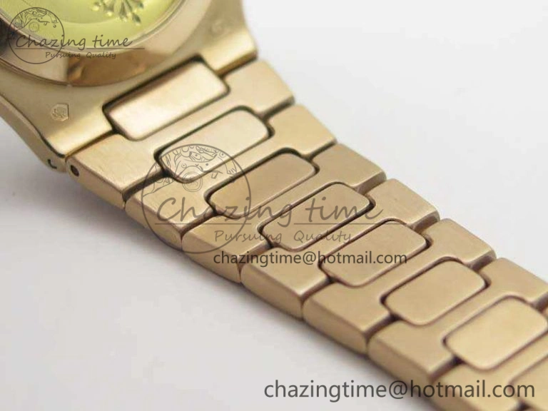 Nautilus Jumbo Ladies 7021 RG Full Paved Diamonds On Diamonds Plated RG Bracelet MIYOTA Vibrant 9043