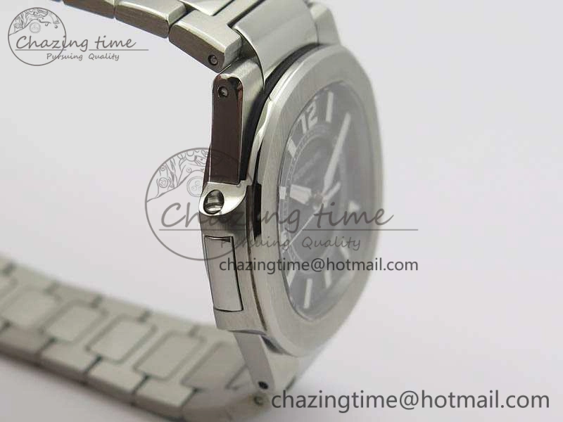 Nautilus Ladies 7011 SS JJF 1:1 Best Edition Black Dial On SS Bracelet ETA Quartz QuickDry 9046