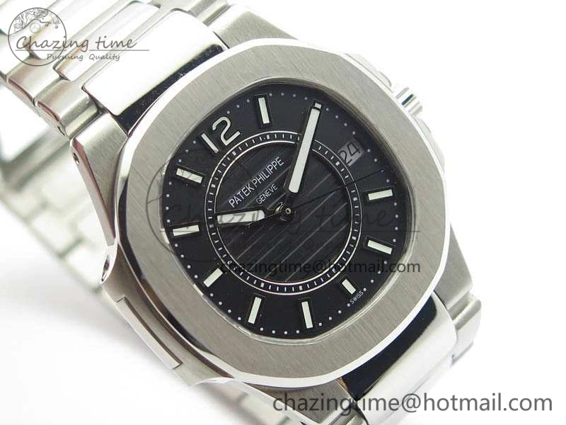 Nautilus Ladies 7011 SS JJF 1:1 Best Edition Black Dial On SS Bracelet ETA Quartz QuickDry 9046