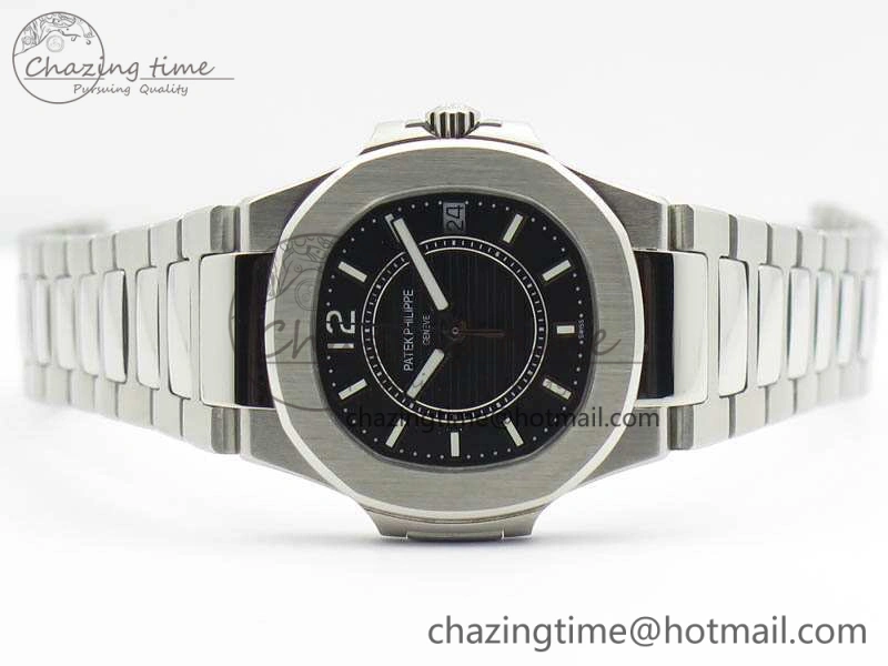 Nautilus Ladies 7011 SS JJF 1:1 Best Edition Black Dial On SS Bracelet ETA Quartz QuickDry 9046