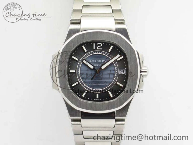 Comfortable Nautilus Ladies 7011 SS JJF 1:1 Best Edition Blue Dial On SS Bracelet ETA Quartz 9048