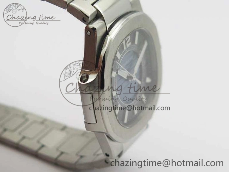 Comfortable Nautilus Ladies 7011 SS JJF 1:1 Best Edition Blue Dial On SS Bracelet ETA Quartz 9048