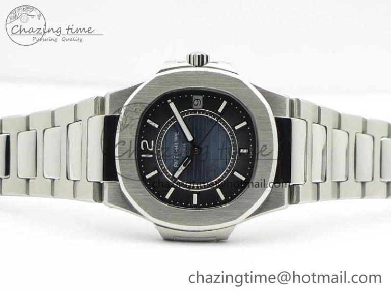 Comfortable Nautilus Ladies 7011 SS JJF 1:1 Best Edition Blue Dial On SS Bracelet ETA Quartz 9048