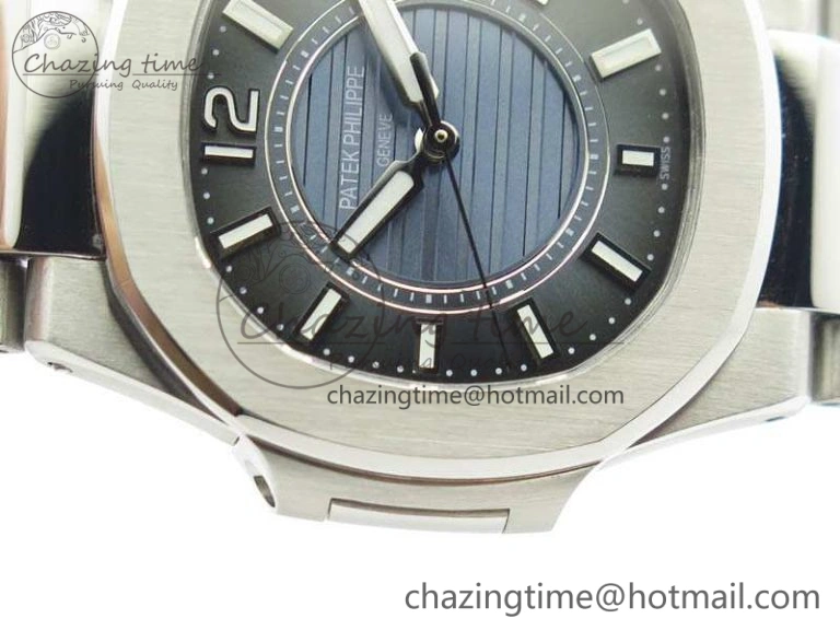 Comfortable Nautilus Ladies 7011 SS JJF 1:1 Best Edition Blue Dial On SS Bracelet ETA Quartz 9048