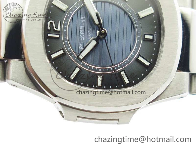 Comfortable Nautilus Ladies 7011 SS JJF 1:1 Best Edition Blue Dial On SS Bracelet ETA Quartz 9048