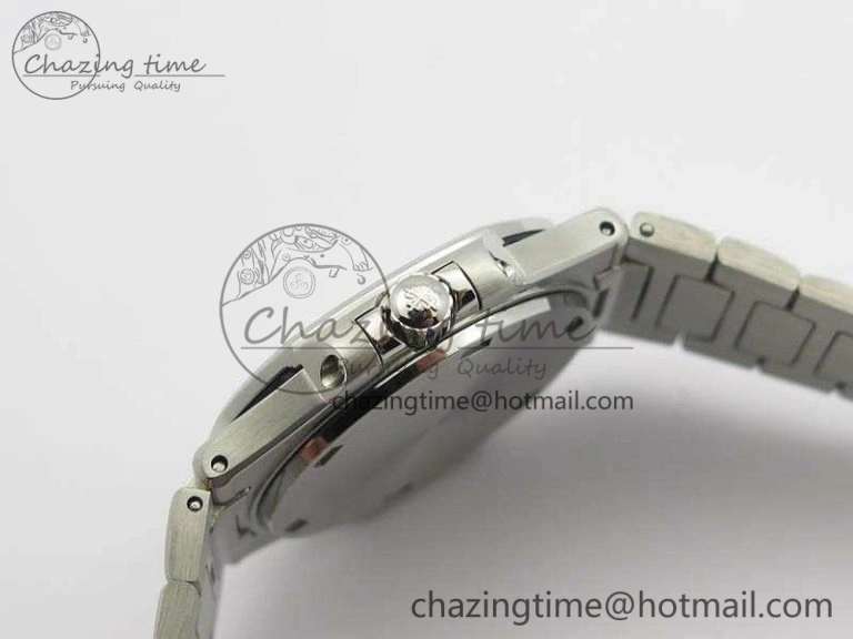 Nautilus Ladies 7011 SS JJF 1:1 Best Edition Diamond Bezel Gray Dial On SS Bracelet ETA Quartz ZeroBulk 9045