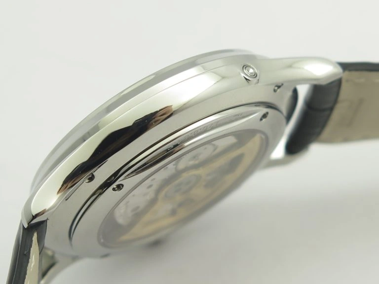 Nautilus Moonphase SS Black Dial On Black Leather Strap MIYOTA 9015 PP324CS Reliable 9084