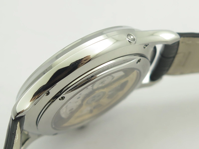 Nautilus Moonphase SS Black Dial On Black Leather Strap MIYOTA 9015 PP324CS Reliable 9084