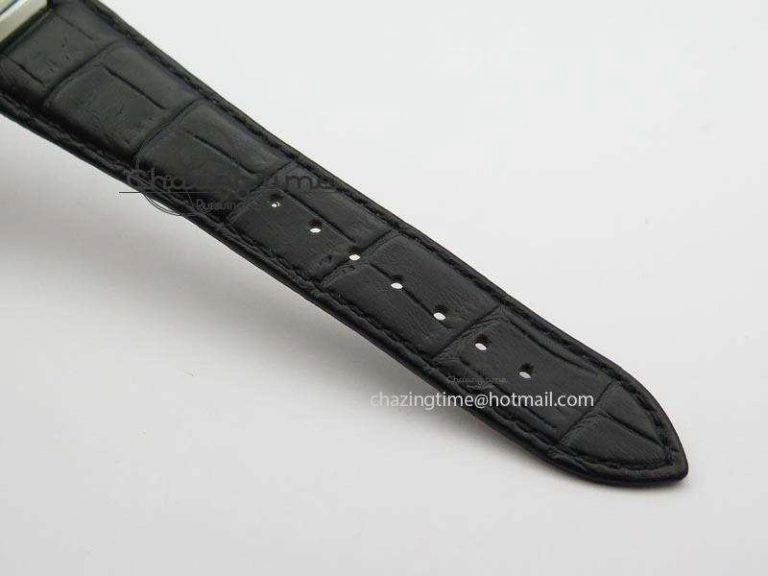 Unique Nautilus Moonphase SS Gray Dial On Black Leather Strap MIYOTA 9015 PP324CS 9087