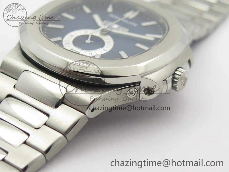 StreetReady Nautilus Moonphase SS KMF Blue Dial On SS Bracelet Calendar Movement V 9015