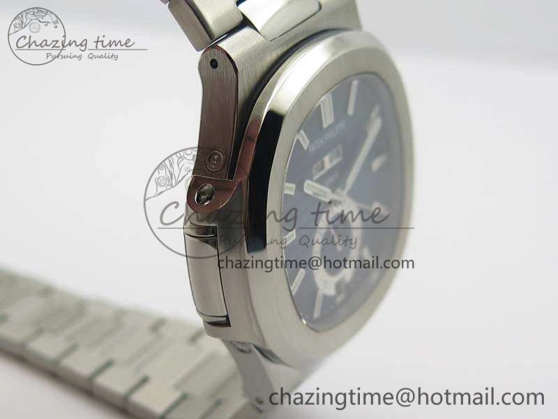StreetReady Nautilus Moonphase SS KMF Blue Dial On SS Bracelet Calendar Movement V 9015