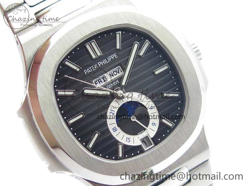 FreshLook Nautilus Moonphase SS KMF Gray Dial On SS Bracelet Calendar Movement V 9016