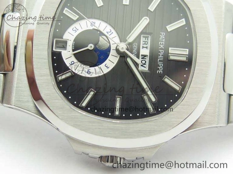 FreshLook Nautilus Moonphase SS KMF Gray Dial On SS Bracelet Calendar Movement V 9016