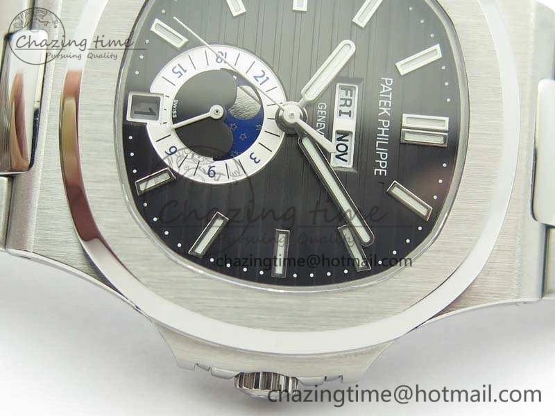 FreshLook Nautilus Moonphase SS KMF Gray Dial On SS Bracelet Calendar Movement V 9016