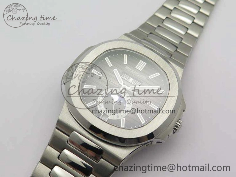 FreshLook Nautilus Moonphase SS KMF Gray Dial On SS Bracelet Calendar Movement V 9016