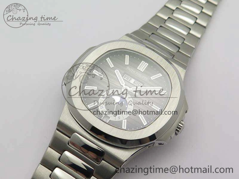 FreshLook Nautilus Moonphase SS KMF Gray Dial On SS Bracelet Calendar Movement V 9016