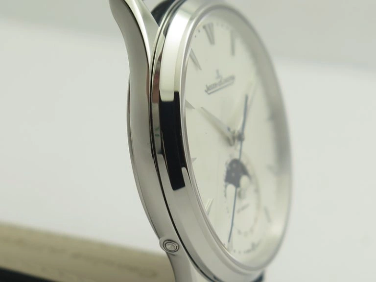 WaterResistant Nautilus Moonphase SS White Dial On Black Leather Strap MIYOTA 9015 PP324CS 9083