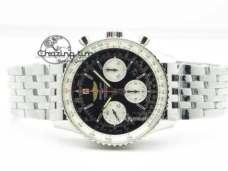 Durable Navitimer 01 1:1 SS Dark Blue Dial on SS Bracelet A 5805