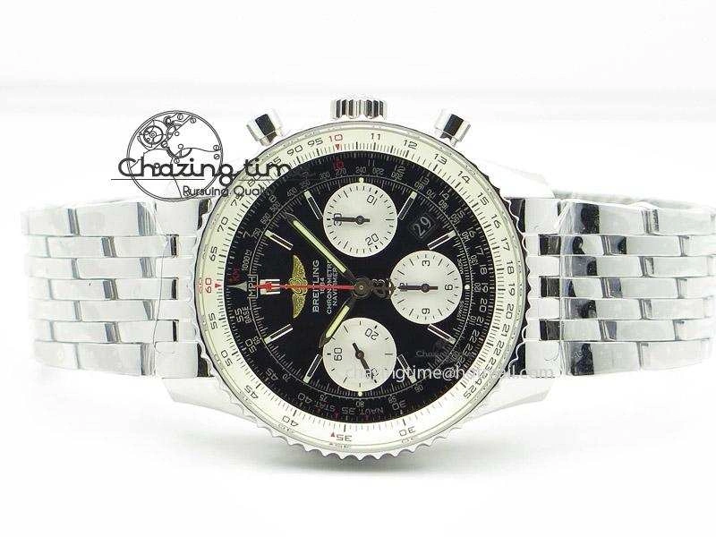 Durable Navitimer 01 1:1 SS Dark Blue Dial on SS Bracelet A 5805