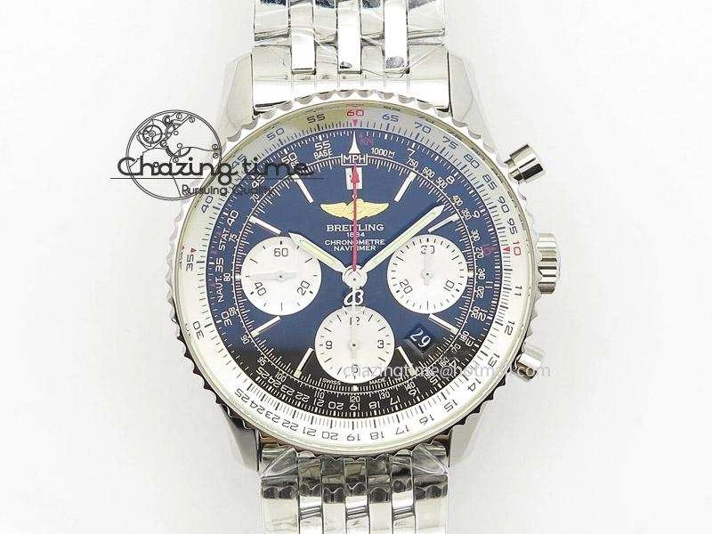 Durable Navitimer 01 1:1 SS Dark Blue Dial on SS Bracelet A 5805
