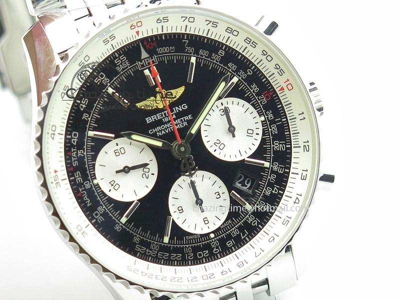 Durable Navitimer 01 1:1 SS Dark Blue Dial on SS Bracelet A 5805