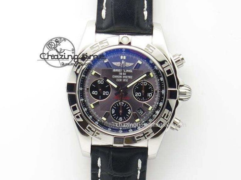 Navitimer 01 BP Maker 1:1 SS Blue Dial Numeral Markers On Blue Leather Strap A Colorful 5798