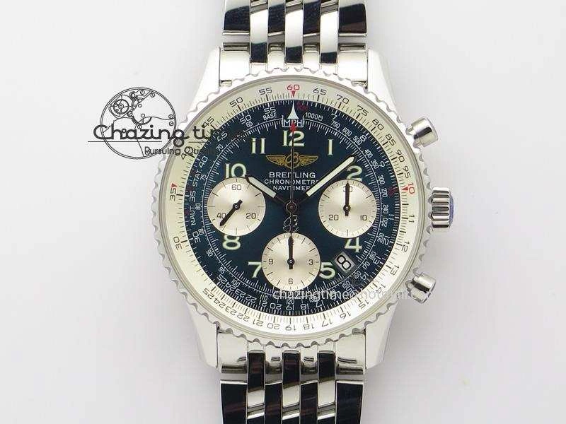 Navitimer 01 BP Maker 1:1 SS Blue Dial Numeral Markers On SS Bracelet A StreetReady 5793