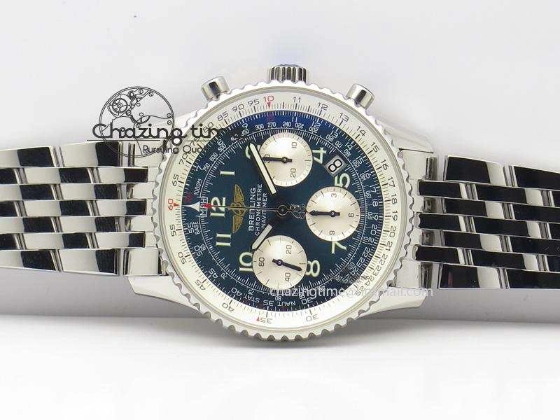 Navitimer 01 BP Maker 1:1 SS Blue Dial Numeral Markers On SS Bracelet A StreetReady 5793