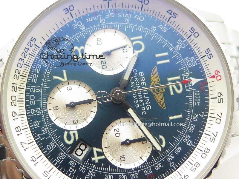 Navitimer 01 BP Maker 1:1 SS Blue Dial Numeral Markers On SS Bracelet A StreetReady 5793